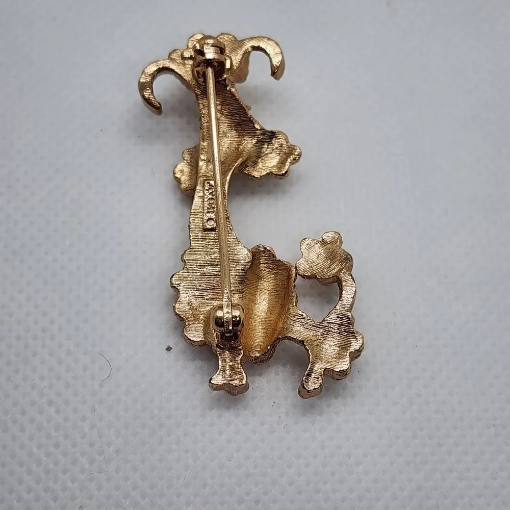Vintage Avon Gold French Poodle Brooch